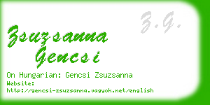 zsuzsanna gencsi business card